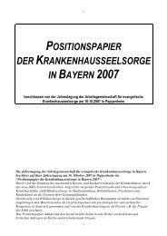 Positionspapier 2007 - Evangelische Krankenhausseelsorge Bayern