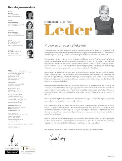 Provokasjon eller refleksjon? - Landslaget drama i skolen