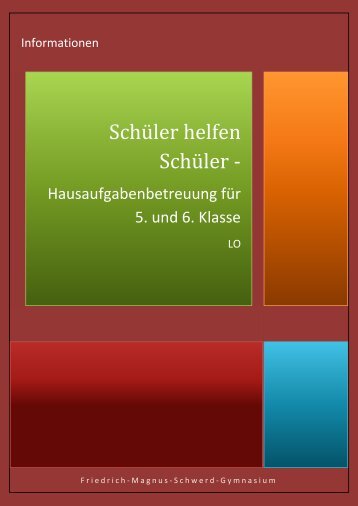 Informationen zur Hausaufgabenbetreuung (pdf) - FMSG