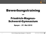 Bewerbungstraining - FMSG