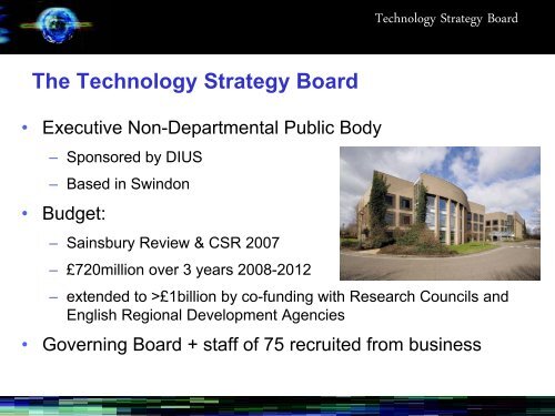 Technology Strategy Board - Electronics Technology Network