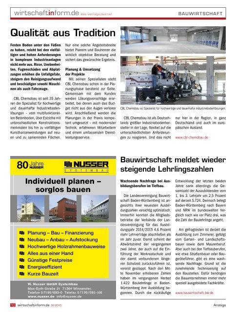 Marken in der Region | wirtschaftinform.de 02.2015