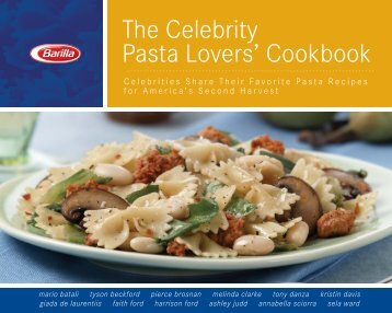 The Celebrity Pasta Lovers' Cookbook - DDV Culinary