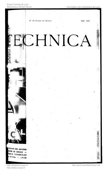 Revue Technica, annÃ©e 1945, numÃ©ro 66 - Histoire de l'Ã‰cole ...