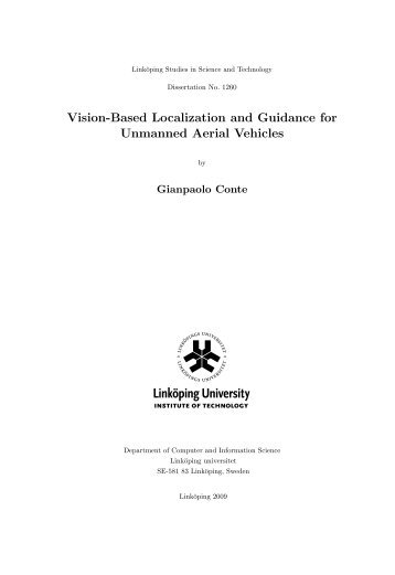 Vision-Based Localization and Guidance for Unmanned Aerial - DiVA