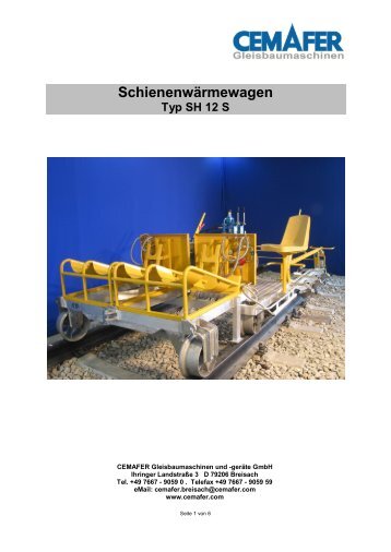 SchienenwÃ¤rmewagen - Cemafer GmbH