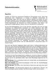 Handout Rauchfrei - MÃ¼hlenbergklinik