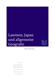 Lawinen, Japan und allgemeine Geografie - limenet.ch