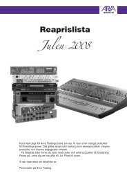 Reaprislista Julen 2008 - Arva Trading AB