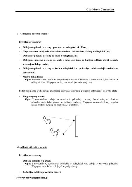 ZABAWY I GRY PINGPONGOWE - Wychowanie fizyczne