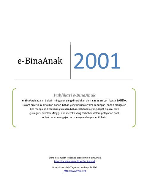 E Binaanak 2001 Download Sabda Org