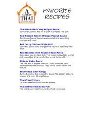 A Taste Of Thai - Favorite Recipes - DDV Culinary