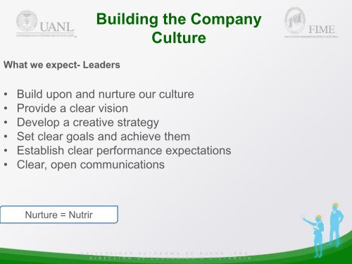 Building the Company Culture