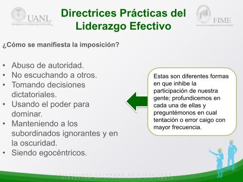 Estimulando la participación, mediante el Empowerment y la Motivación.