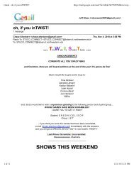 oh, if you inTWIST! - NU Student Theatre Info