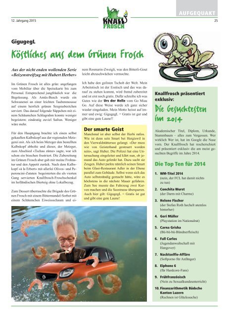 Knallfrosch 2015 - Selfimania in der Leuchtenstadt