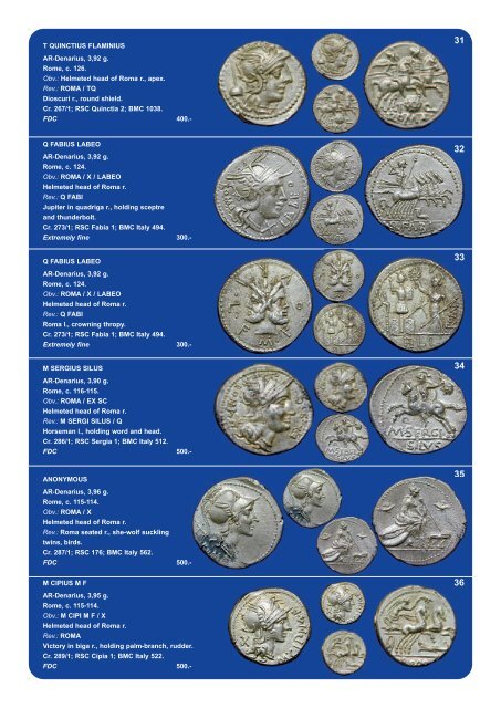 COLLECTION OF ROMAN REPUBLICAN COINAGE