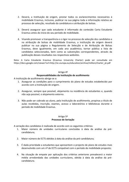 Programa Sectorial Erasmus Regulamento do ISEL para a ...