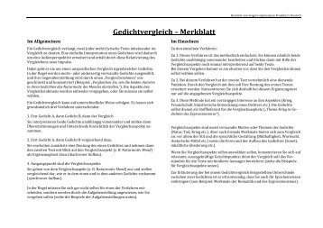 Gedichtvergleich â Merkblatt - Heinrich-von-Gagern-Gymnasium