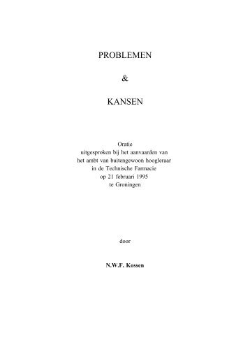 PROBLEMEN & KANSEN