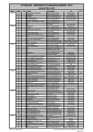 UTTWILER VERANSTALTUNGSKALENDER ... - Gemeinde Uttwil