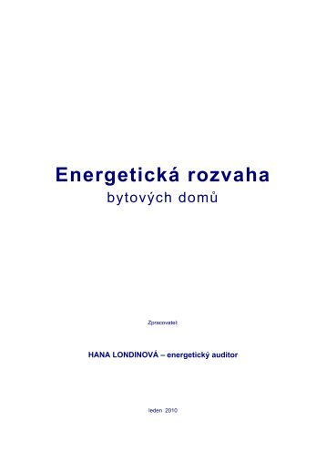 EnergetickÃ½ audit - Lipovica