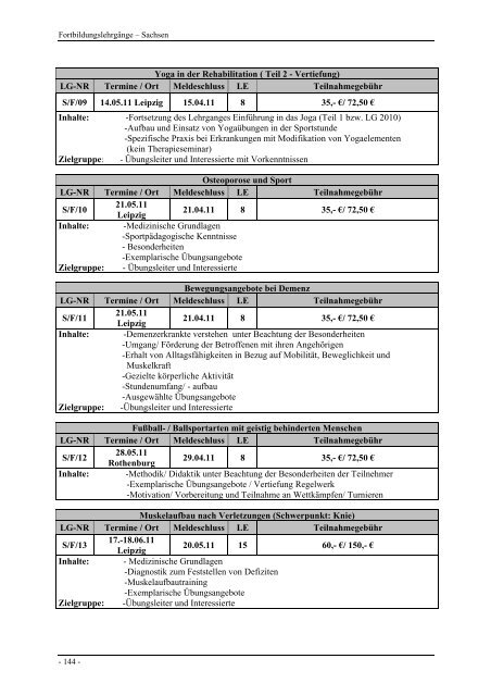 Lehrgangsplan 2011 - Behinderten-Sportverband Berlin e.v.