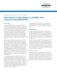 Determination of Trace Metals in > 99.999% Gold ... - Bruker Daltonics