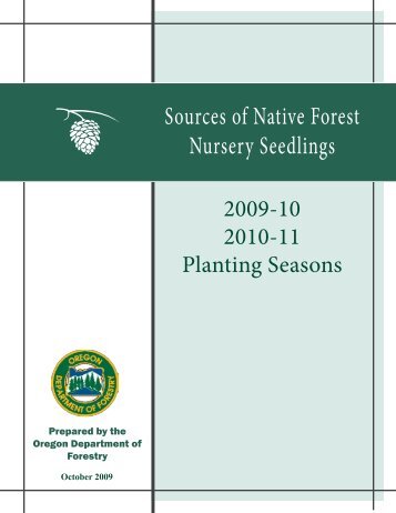 Sources of Forest Nursery Seedlings - Forest Seedling Network
