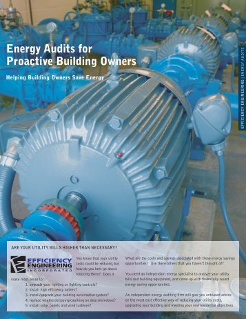 EEI Energy Audit Brochure - Efficiency Engineering Inc