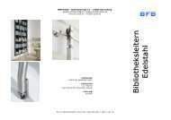 Bibliotheksleitern - Preisliste 2011 - BFB GmbH
