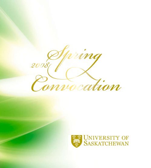 Spring 2008 - Students - University of Saskatchewan