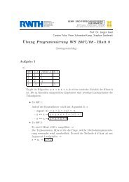 Lösungen - Lehr- und Forschungsgebiet Informatik 2