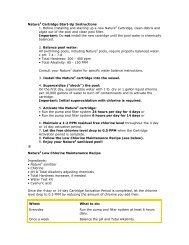 Nature2 Cartridge Start-Up Instructions 1. Before Installing and ...