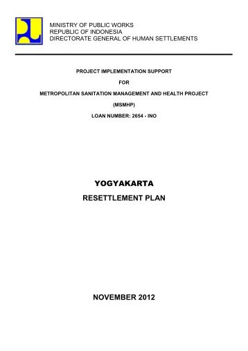 YOGYAKARTA RESETTLEMENT PLAN ... - Ditjen Cipta Karya