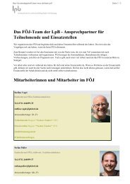 Das FÃJ-Team der LpB - Ansprechpartner fÃ¼r ... - TEAM meX