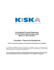 view FS - Kiska Metals Corporation