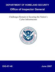 Challenges Remain in Securing the Nation's Cyber Infrastructure ...
