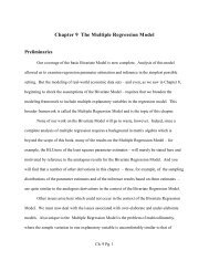 Chapter 9 The Multiple Regression Model