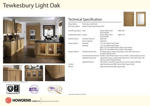 Tewkesbury Light Oak