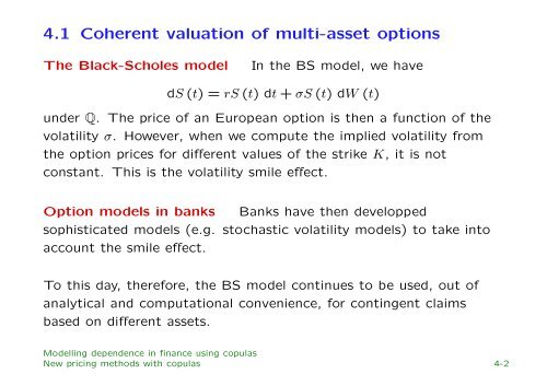 Modelling dependence in finance using copulas - Thierry Roncalli's ...