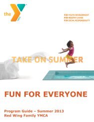 FUN FOR EVERYONE - Red Wing Family YMCA