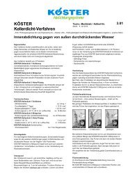 KÃSTER Kellerdicht-Verfahren - KÃ¶ster Bauchemie AG