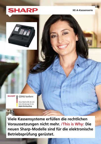 Produktvergleich der XE-A-Kassenmodelle von Sharp