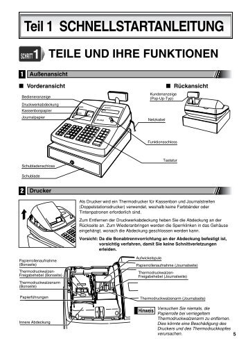 XE-A303 Quick-Start-Anleitung - Registrierkassen von Sharp kaufen