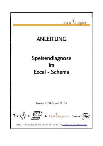 ANLEITUNG Speisendiagnose im Excel - Schema - F&B Support