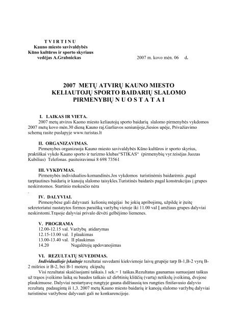 nuostatai (PDF) - BaidariÅ³ ir kanojÅ³ irklavimas