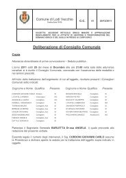 Deliberazione di Consiglio Comunale - Comune di Lodi Vecchio