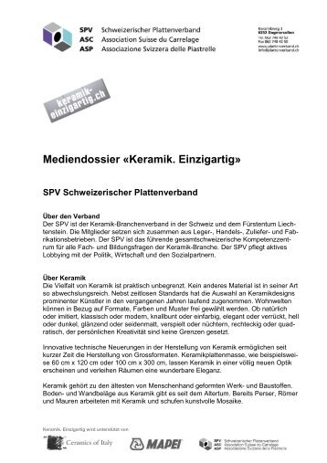 Mediendossier - keramik-einzigartig.ch