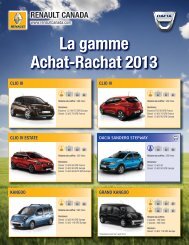 La gamme Achat-Rachat 2013 La gamme Achat ... - Renault Canada